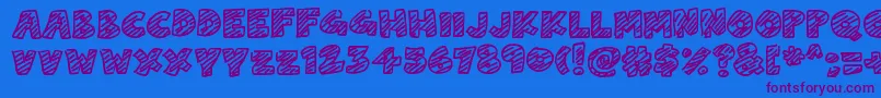 ChalkDash Font – Purple Fonts on Blue Background