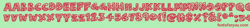 ChalkDash Font – Red Fonts on Green Background