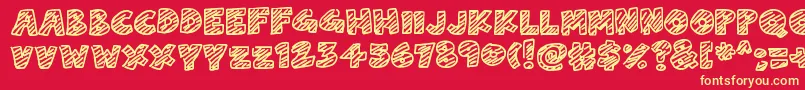 ChalkDash Font – Yellow Fonts on Red Background