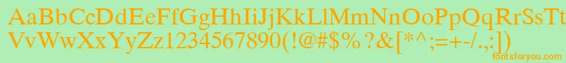 GrecoTenSsi Font – Orange Fonts on Green Background