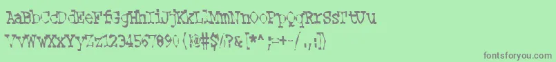 フォントHookerLee – 緑の背景に灰色の文字