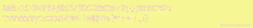 HookerLee Font – Pink Fonts on Yellow Background