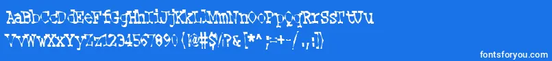 HookerLee Font – White Fonts on Blue Background