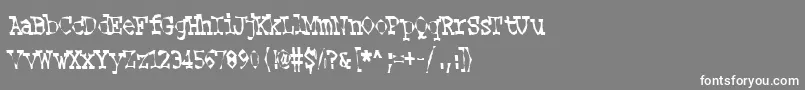 フォントHookerLee – 灰色の背景に白い文字