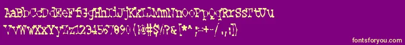 HookerLee Font – Yellow Fonts on Purple Background