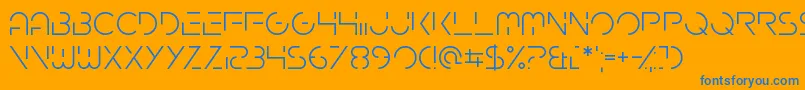 Gardenfreude Font – Blue Fonts on Orange Background