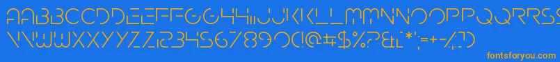 Gardenfreude Font – Orange Fonts on Blue Background