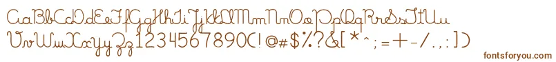 MariaLucia-fontti – ruskeat fontit valkoisella taustalla