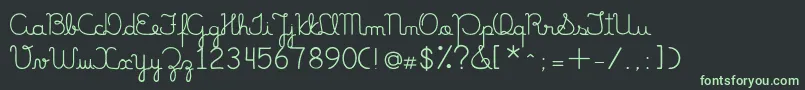 Шрифт MariaLucia – зелёные шрифты на чёрном фоне