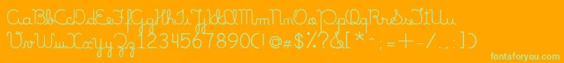 MariaLucia Font – Green Fonts on Orange Background