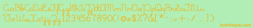 MariaLucia Font – Orange Fonts on Green Background