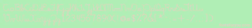 MariaLucia Font – Pink Fonts on Green Background