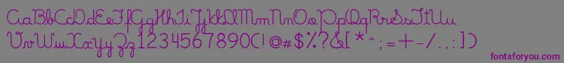 Шрифт MariaLucia – фиолетовые шрифты на сером фоне