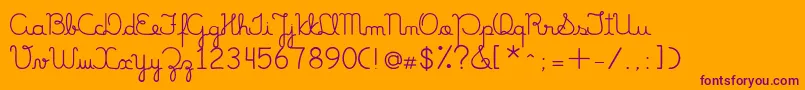 Шрифт MariaLucia – фиолетовые шрифты на оранжевом фоне