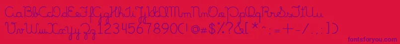 MariaLucia Font – Purple Fonts on Red Background