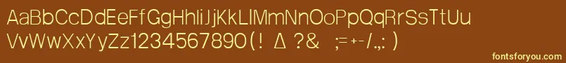 Шрифт Atrian1 – жёлтые шрифты на коричневом фоне