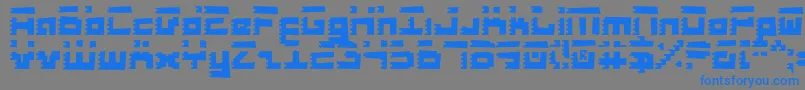 RoidRageRough-fontti – siniset fontit harmaalla taustalla