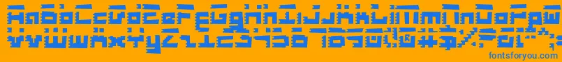 RoidRageRough Font – Blue Fonts on Orange Background