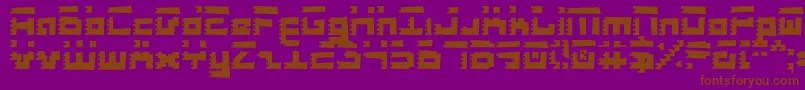 RoidRageRough-fontti – ruskeat fontit violetilla taustalla