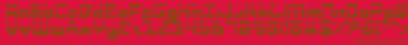 フォントRoidRageRough – 赤い背景に茶色の文字