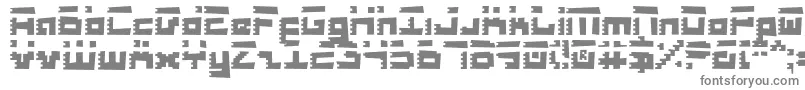 フォントRoidRageRough – 白い背景に灰色の文字