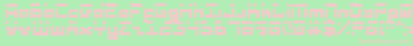 RoidRageRough-fontti – vaaleanpunaiset fontit vihreällä taustalla