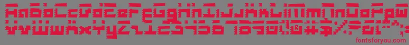 フォントRoidRageRough – 赤い文字の灰色の背景