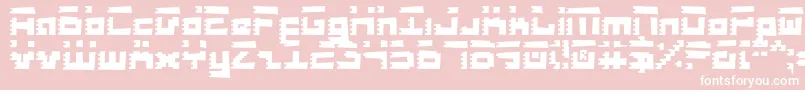 フォントRoidRageRough – ピンクの背景に白い文字