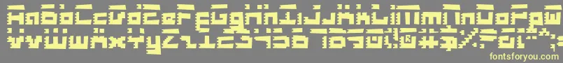 RoidRageRough-fontti – keltaiset fontit harmaalla taustalla