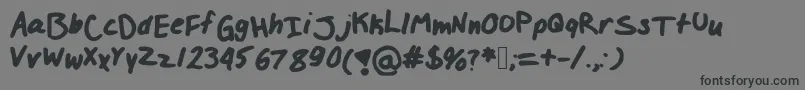 Izzylolfont Font – Black Fonts on Gray Background