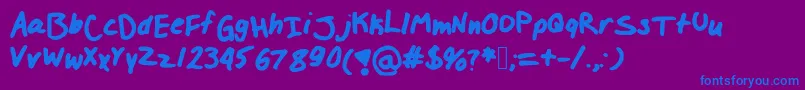 Izzylolfont Font – Blue Fonts on Purple Background