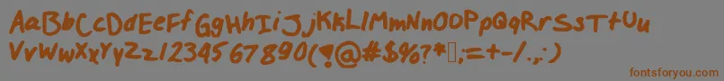 Izzylolfont Font – Brown Fonts on Gray Background