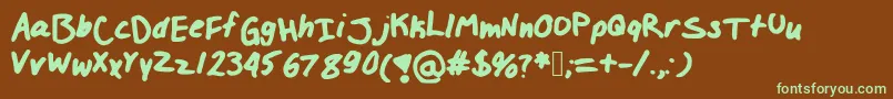 Шрифт Izzylolfont – зелёные шрифты на коричневом фоне