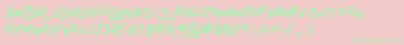 Izzylolfont Font – Green Fonts on Pink Background