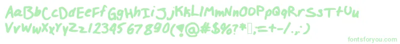 Izzylolfont Font – Green Fonts on White Background