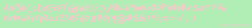 Izzylolfont Font – Pink Fonts on Green Background