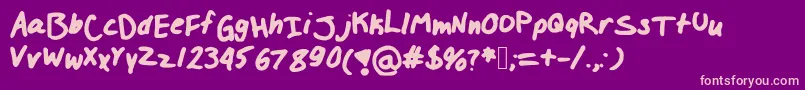 Izzylolfont Font – Pink Fonts on Purple Background