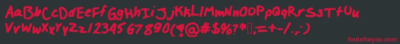 Шрифт Izzylolfont – красные шрифты на чёрном фоне
