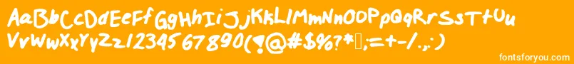 Izzylolfont Font – White Fonts on Orange Background