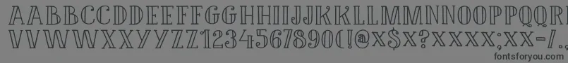 フォントDkDouceur – 黒い文字の灰色の背景