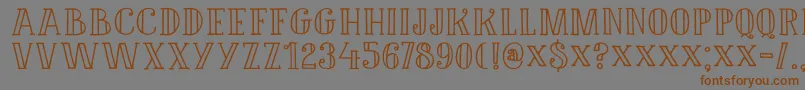 DkDouceur Font – Brown Fonts on Gray Background