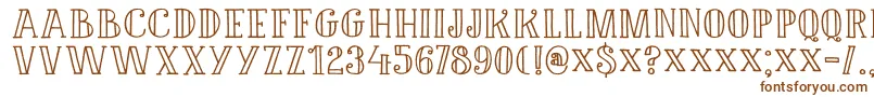 DkDouceur-fontti – ruskeat fontit valkoisella taustalla
