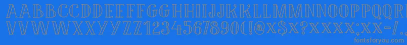 DkDouceur Font – Gray Fonts on Blue Background