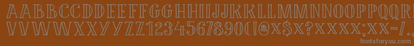 DkDouceur-Schriftart – Graue Schriften auf braunem Hintergrund