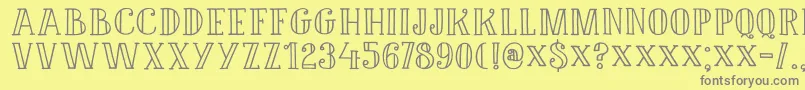 DkDouceur Font – Gray Fonts on Yellow Background