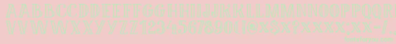 DkDouceur Font – Green Fonts on Pink Background