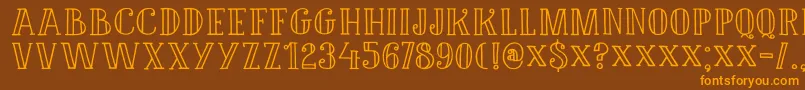 DkDouceur Font – Orange Fonts on Brown Background
