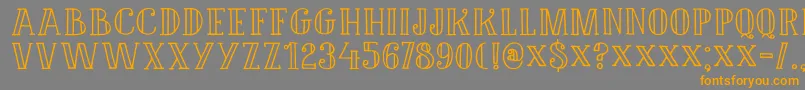 DkDouceur Font – Orange Fonts on Gray Background
