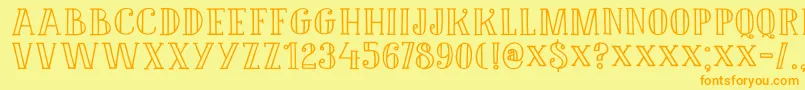 DkDouceur Font – Orange Fonts on Yellow Background