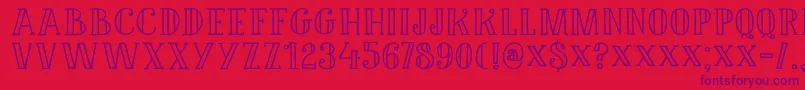 DkDouceur Font – Purple Fonts on Red Background